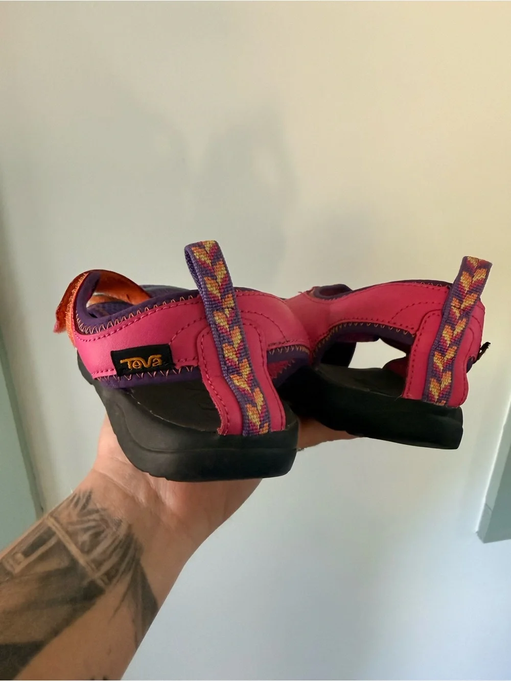 Teva Kids Purple, Pink & Teal Hook-and-Loop Sandals